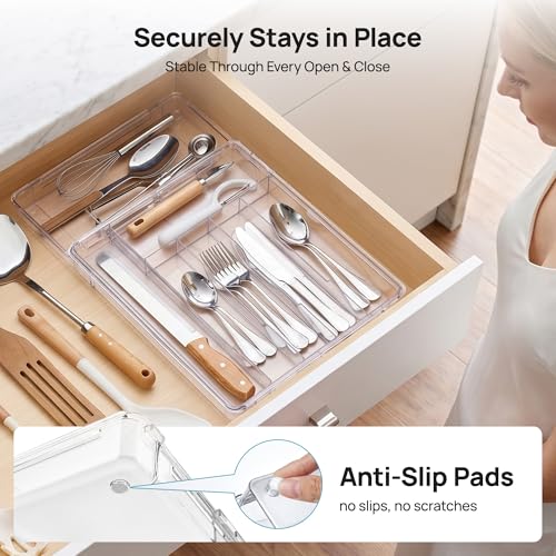 Vtopmart Expandable Silverware Organizer, Kitchen Drawer Tray - Image 6