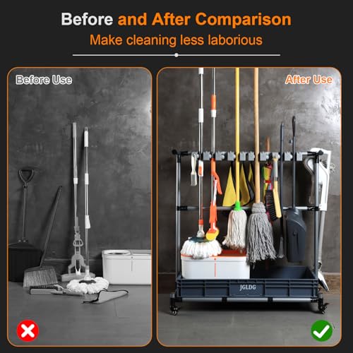 Mop and Broom Holder with Wheels - Keep Your Cleaning - Image 5