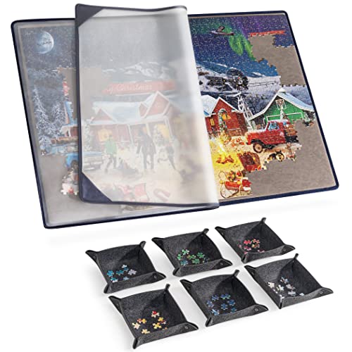 Tektalk Jigsaw Puzzle Board with 6 Sorting Trays | Home Organization - Image 2