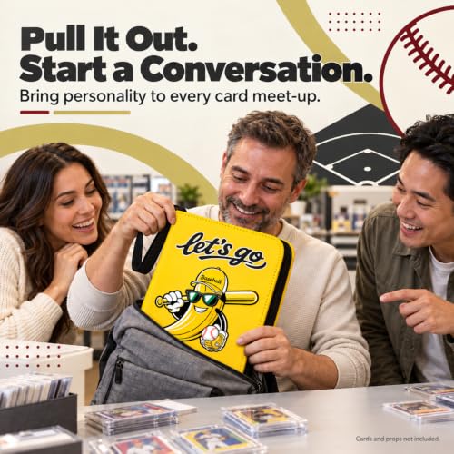 Baseball Card Binder, 9-Pocket, Holds 990 Cards, Yellow Banana - Image 7
