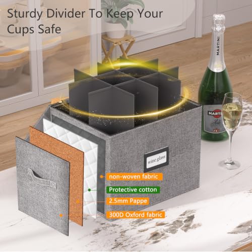 2 Pack Stemware and Glassware Storage Cases - Hard Shell - Image 5