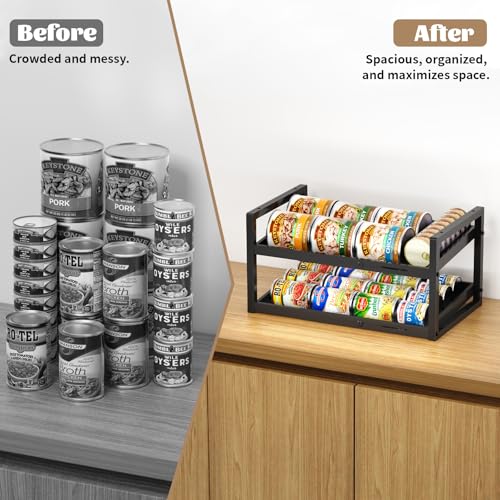 2-Tier Can Organizer for Pantry, Expandable Length Can Rack - Image 8