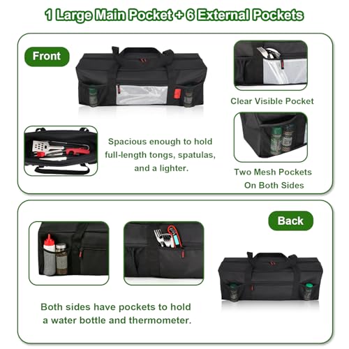 24" BBQ Tool Storage Bag with Pockets, Grill Tool | Home Organization - Image 6