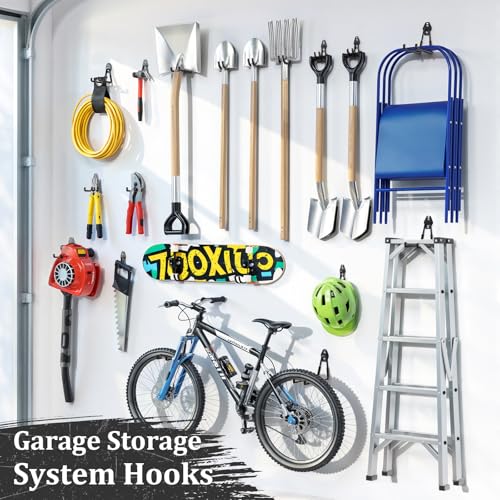 Housolution Steel Garage Hooks - 18Pack Anti-Slip Coating, Black - Image 4