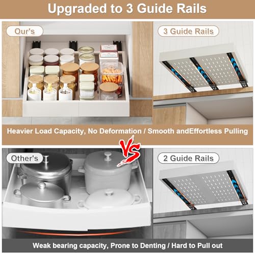 Fokyfok 2Pc Pull out Cabinet Organizer,11"-16"W,17"- | All Products - Image 5