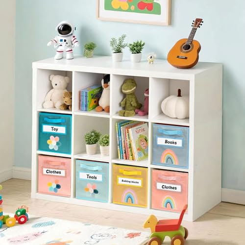 ABCKEY 11 Inch Cube Storage Bins 6 Pack with Handle - Image 3
