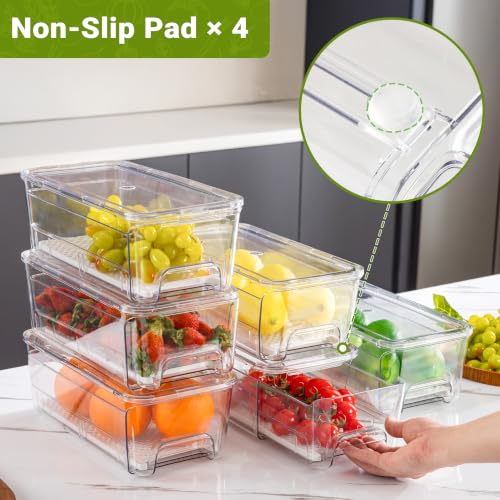 Imncya Clear Fridge Organizer, 4-Pack Stackable | Home Organization - Image 7