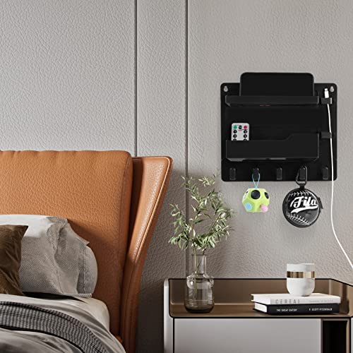 Wall Mount Shelf Organizer, Adhesive Bedside Shelf | Home Organization - Image 3