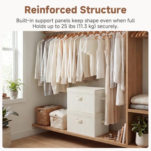 StorageWorks Fabric Storage Bins with Lids, Closet Storage Bins - Image 7