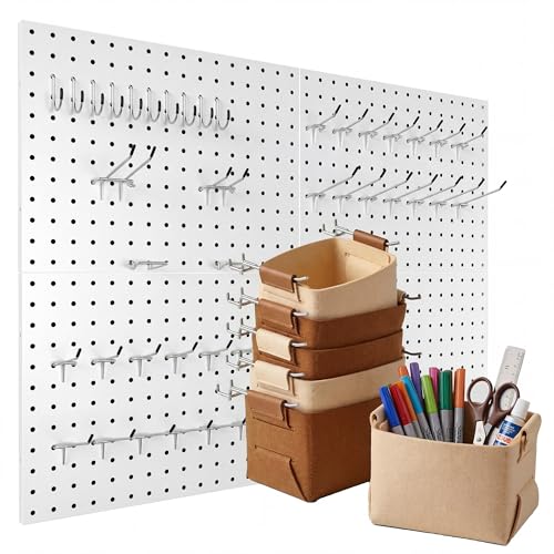 4 Pack Peg Board Organizer, Includes Metal PegBoard - Image 2