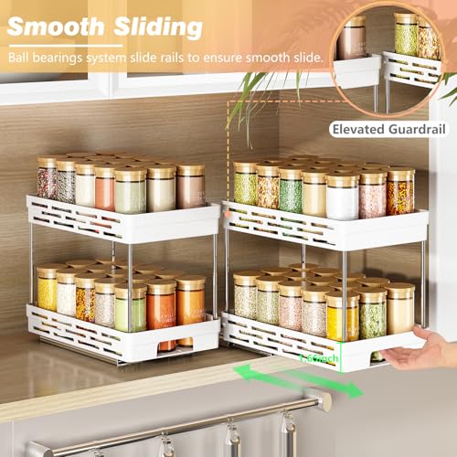 Pull Out Spice Rack Organizer for Cabinet, 2 Pack Widen Slide Out - Image 6