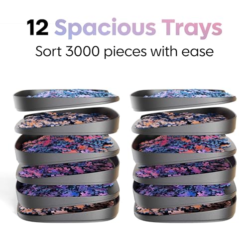Puzzle Sorting Trays - Set of 12 - Up to 3000 Pieces - Unique - Image 5