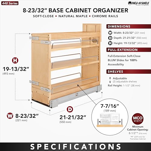 Rev-A-Shelf Pullout Organizer w/Soft-Close, Min Cabinet - Image 4