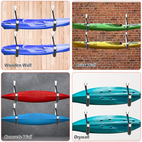 DEDU Kayak Storage Rack, Kayak Wall Mount Hangers 4 Pack - Image 7