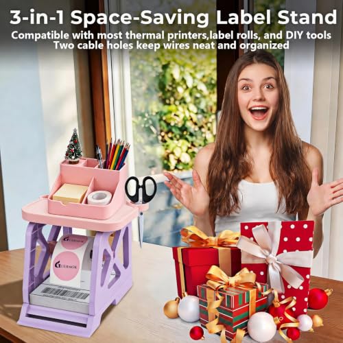 3-in-1 Thermal Label Holder Stand, Printer Desk Organizer - Image 4