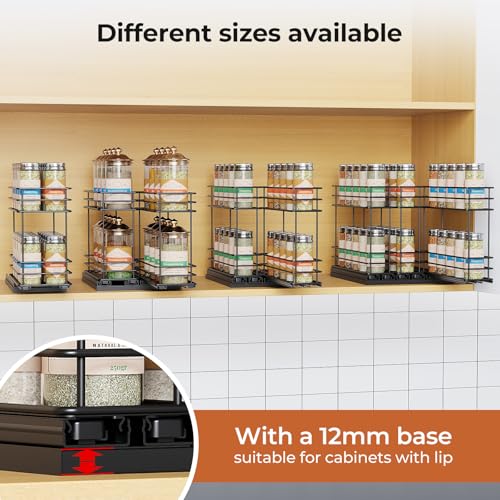 Mystozer Pull Out Spice Rack Organizer for Cabinet, Slide - Image 5