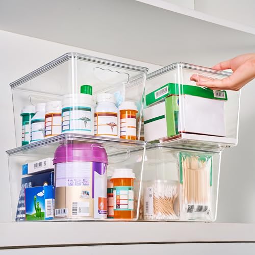 theaoo Large Clear Storage Bins with Lids, Stackable Containers - Image 5