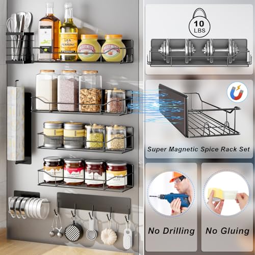 Magnetic Spice Rack for Refrigerator,8 Pack Magnetic Fridge Shelf - Image 4