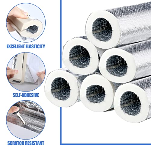 Kingdder 6 Pcs 1.3ft Pipe Insulation Foam Tube Self Adhesive - Image 4
