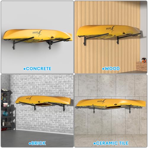 Kayak Storage Rack Heavy Duty, Adjustable Wall Mount - Image 5