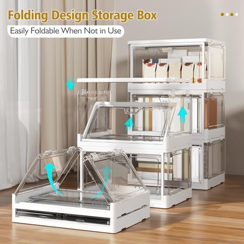 Kmiectse Clear Storage Bins with Lids 3 Pack 【Stackable & Sturdy】 - Image 6