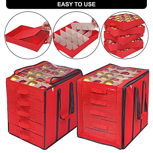 Christmas Ornament Storage Boxes with Dividers - 5 | Home Organization - Image 5