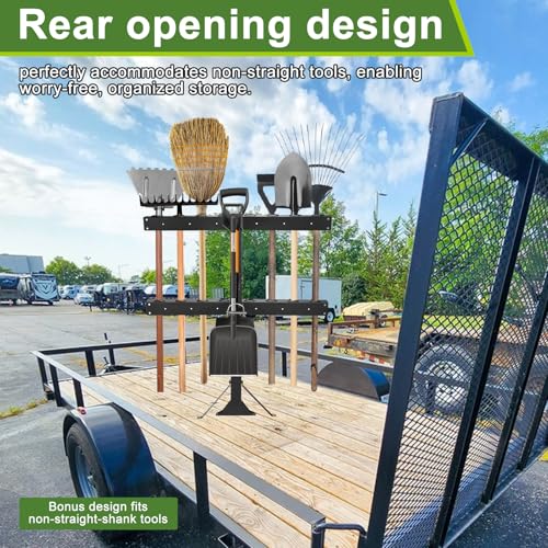 Upgraded Utility Trailer Tool Rack, 8-Hole Shovel and Rake - Image 5