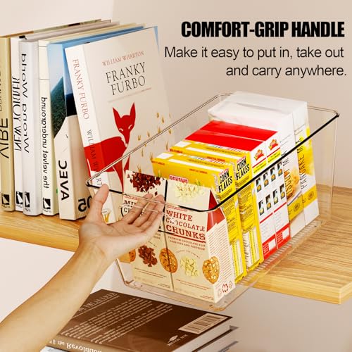 6 Pack Clear Plastic Storage Bins, Kitchen&Pantry Organizer Large - Image 7