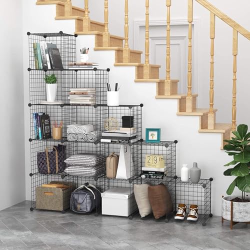 C&AHOME Wire Cube Storage, 16 Cubes Organizer Metal C - Image 3