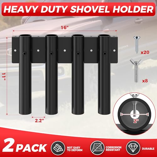Shovel Holder for Truck, 8-Holes in 2 Grouped Metal Truck - Image 3