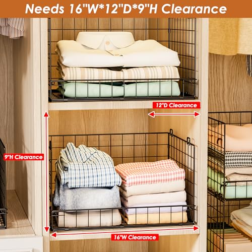 3-Tier Stackable Closet Organizers and Storage Shelves - Image 4