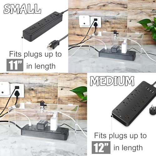 2PC Cable Management Box with Lock,Acrylic - Image 5