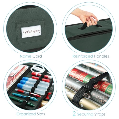 Hearth & Harbor Wrapping Paper Storage Container | Home Organization - Image 6