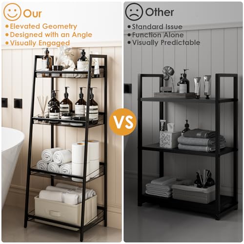4 Tier Bathroom Shelf, Bathroom Organizer and Storage - Image 8