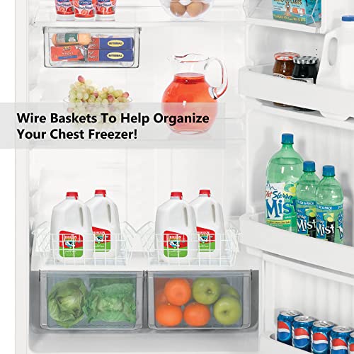 4 Pack Deep Freezer Organizer Bins Stackable Wire Basket - Image 7