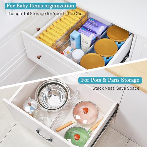 Vtopmart 6" Tall Upgrade Drawer Dividers, 12.8"-22.3" Expandable - Image 7