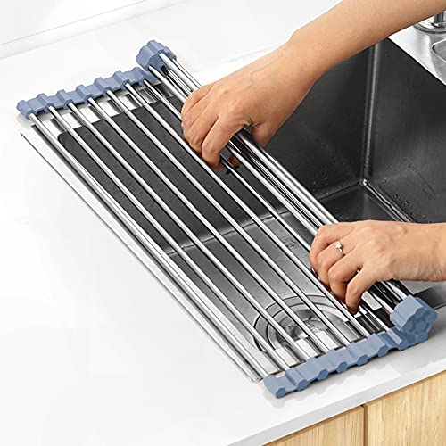 MECHEER Over The Sink Dish Drying Rack, Roll Up Dish | All Products - Image 2
