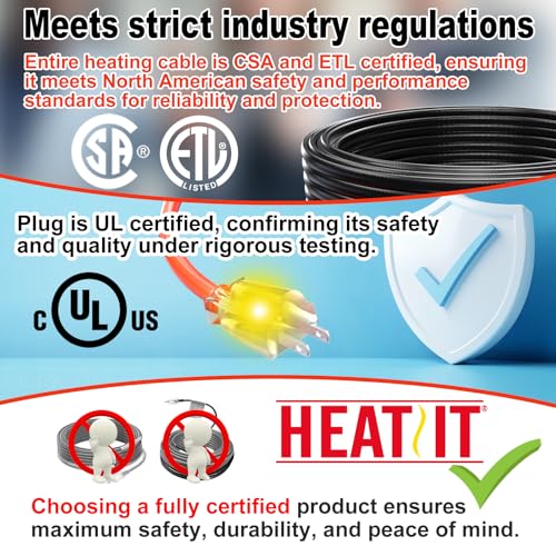 HEATIT 10FT Water Pipe Heat Tape, 7W/ft 120V Constant - Image 7