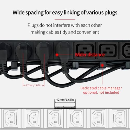 Power Strip，IEC C13 Metal 8 Outlet Wall Mount Heavy Duty - Image 4
