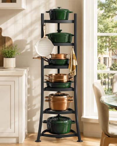 6-Tier Cast Iron Freestanding Pot Rack, 264 Lbs Capa | All Products - Image 2