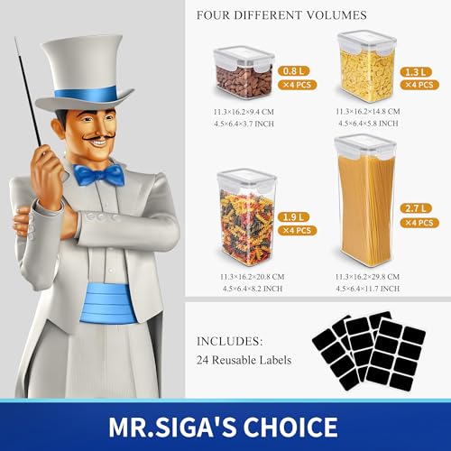 MR.SIGA 16 Pack Airtight Food Storage Container Set - Image 4