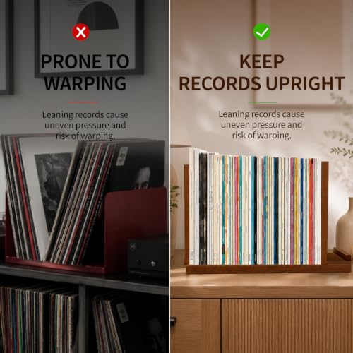 Vinyl Record Stand With Now Playing Display, Adjustable Solid - Image 5