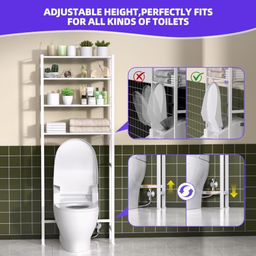 KMwisde 4 Tier Over The Toilet Storage, Bathroom Organizer - Image 5