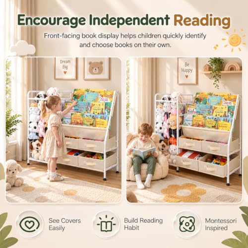 Book Shelf for Kids Rooms, 3-in-1 Kids Bookcase | Home Organization - Image 5