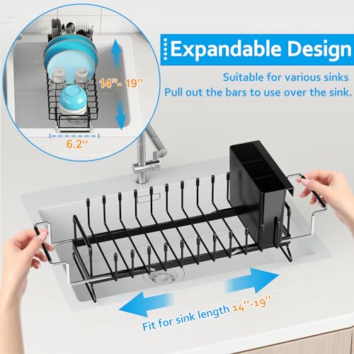 ANTOPY Sink Dish Drying Rack - Expandable Small Dish Rack Over - Image 4