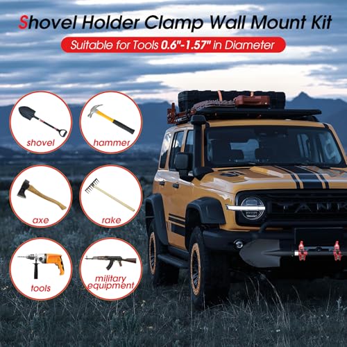 Metal Rubber Shovel Mount for Roof Rack/ Truck/ Truck Bed - Image 5