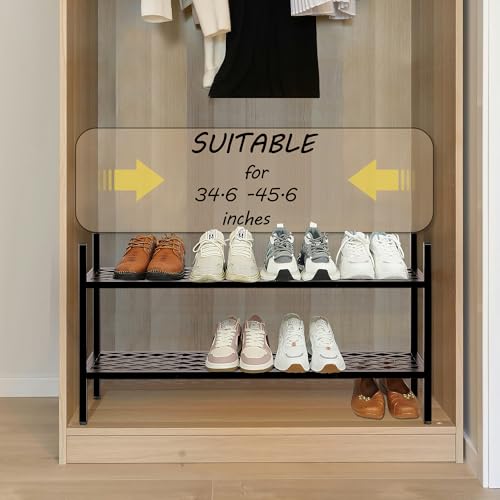 Long Expandable Metal Shoe Rack for Closet, Entryway | All Products - Image 6