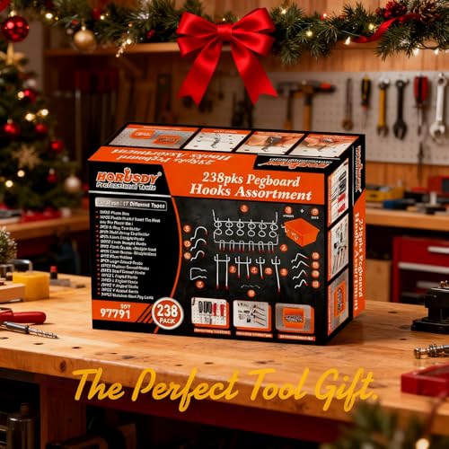 HORUSDY 238 PCS Pegboard Hooks Assortment Kit – 16 Types - Image 3