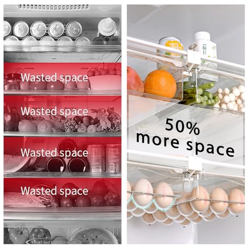 URALFA 2PCS Fridge Drawer Organizer and Egg Holder - Image 6