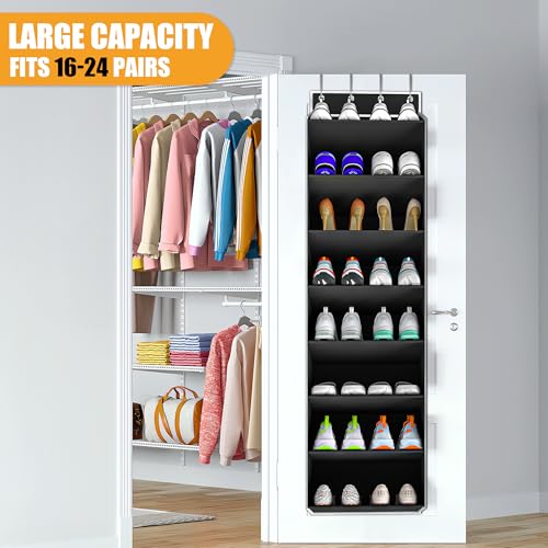KYEVIS Over The Door Shoe Organizer Storage Fit 16-24 Pairs - Image 3